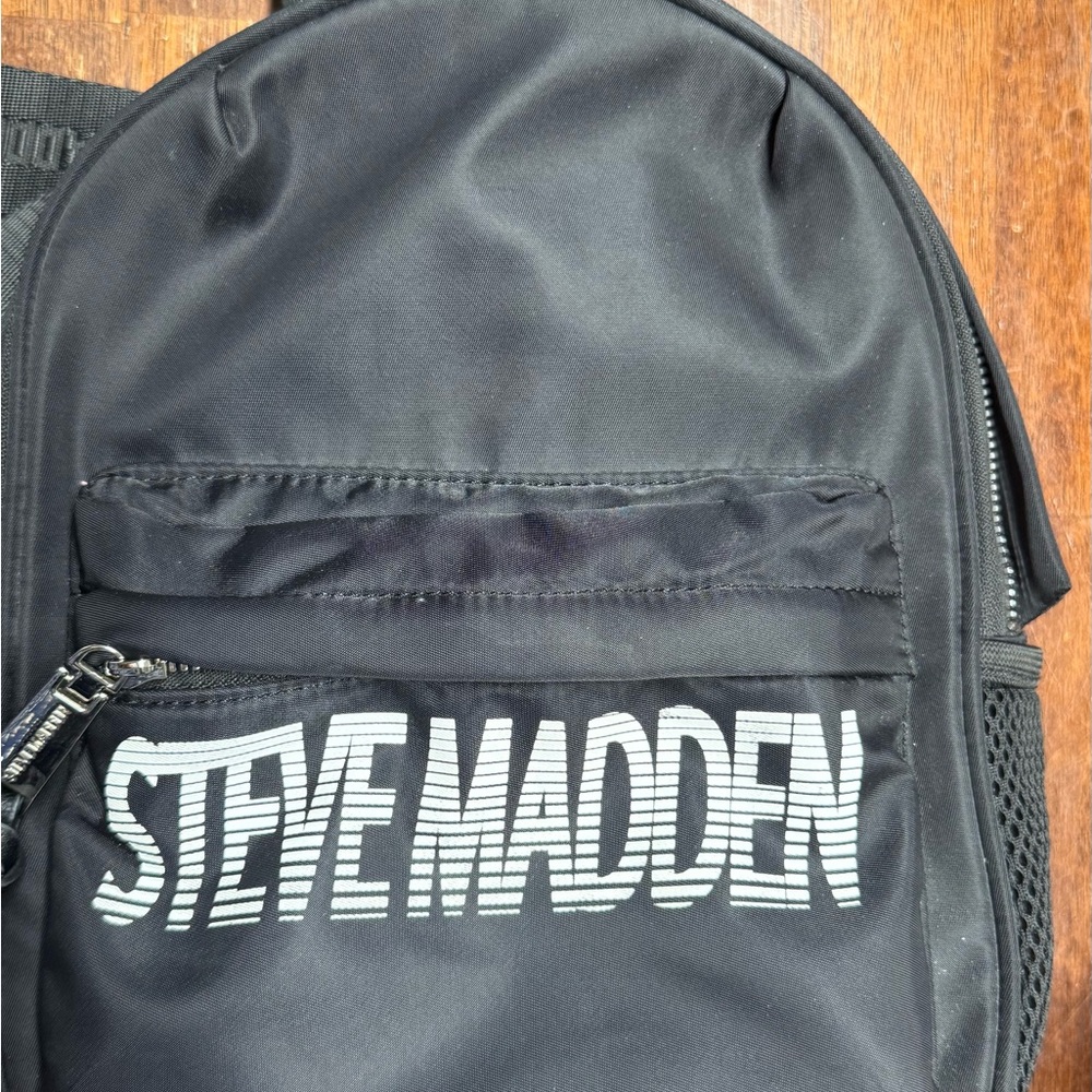 Steve Madden Mini Backpack Black Nylon Logo Bag Women’s